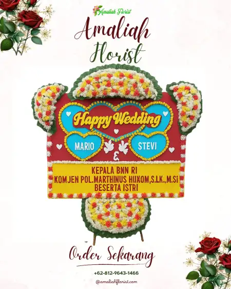Papan Bunga Pernikahan Rejomulyo